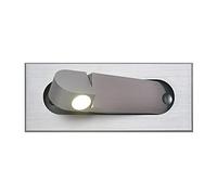 Lampe murale de lecture d'ingénierie, projecteur de tête de lit d'hôtel, applique murale moderne de lampe de chambre à coucher à LED, lampes murales encastrées à interrupteur-poussoir pour lumière de