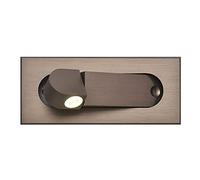 Lampe murale de lecture d'ingénierie, projecteur de tête de lit d'hôtel, applique murale moderne de lampe de chambre à coucher à LED, lampes murales encastrées à interrupteur-poussoir pour lumière de