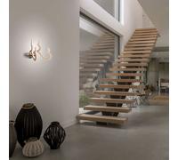 Applique murale design moderne applique murale design blanche, design flamme, 1x LED 20W 1370Lm blanc chaud, H 29 cm