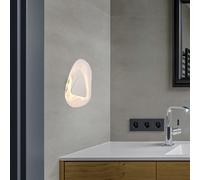 Lampe Murale Design Nuage En Verre Argenté LED H 31,5Cm