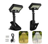 Lampe Murale D'extérieur Étanche 2 Pièces Lampes Solaires À Mouvement Automatique Marche/arrêt Pour Clôture De Cour Garage Éclairage De Sécurité
