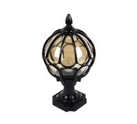 Lampe murale d'extérieur étanche avec abat-jour en verre transparent pour terrasse, cour, allée, marron, 33 x 1 - Parfait pour éclairer les allées