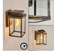 Lampe murale d'extérieur - HOFSTEIN - Poggio - Métal/Verre - Détecteur de mouvement - IP44