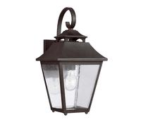 Lampe murale d'extérieur, lanterne murale, éclairage de cour, balcon, E27, verre, acier transparent, sable