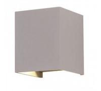 Lampe Murale Double Led Cob 6W Ip65 Carrée Couleur Grise V-TAC VT-759 4000K