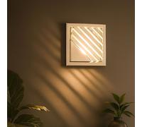 Applique murale cage d'escalier Applique LED carrée couloir, aluminium chromé argenté, 5W 350lm 3000K, Lxl 15x15 cm