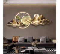 Lampe murale en acrylique avec horloge, décoration murale pour salon et chambre à coucher, sculpture murale 60 x 180 cm, éclairage de décoration d'intérieur unique