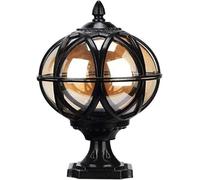 Lampe murale en aluminium, colonne, abat-jour verre, lampe à pilier, rétro, étanche, éclairage d'extérieur LED, poteau d'éclairage mural mondial,Luxe