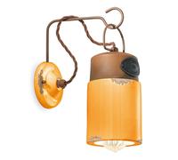 Lampe Murale En Céramique Métal E27 H: 33 Cm Jaune Shabby Antique Vintage