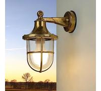 Lampe murale en laiton, lampe extérieure Maritim, lampe de bateau, rustique, nostalgique, IP64, H:27 cm, E27, éclairage extérieur jardin, lampe murale extérieure balcon
