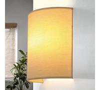 Lampe Murale En Tissu Applique Up Down Marron E27 Intérieur Chambre Couloir