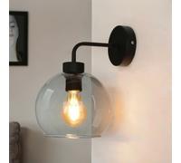 Lampe Murale En Verre Boule Noir Graphite Moderne BARI Luminaires Salon