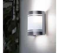 Lampe Murale Extérieur de Jardin Applique en Acier Inox Balcon Verre Feu Avant