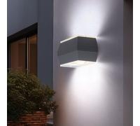 Lampe d'extérieur LED 10 watts, spot mural en aluminium, verre de propriété, éclairage haut et bas Eglo 93485