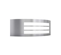 Lampe murale extérieure en acier inoxydable IP44 | Arc minimaliste, diffuseur en polycarbonate, max 15 W, jardin, entrée