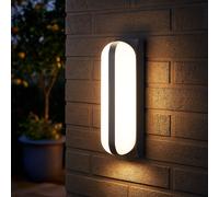 Lampe Murale Extérieure Hauswandlampe Terrasse LED Anthracite Opale Aluminium [EEK: Non noté]