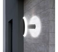 Lampe Murale Extérieure Hauswandleuchte LED Aluminium Gris Foncé Opale Indirecte