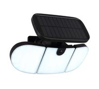 Lampe murale extérieure Lampe solaire Projecteur extérieur mobile LED Lampe de façade noire