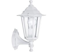 Lampe Murale Extérieure Laterna 5, À Flamme, Applique Murale En Fonte D'aluminium Et Verre, Couleur : Blanc, Douille : E27, Ip44