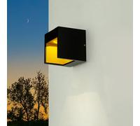 Lampe Murale Extérieure LED IP44 Petite B: 9 Cm IP44 Noir Or Entrée Maison