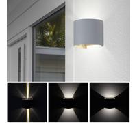 Lampe Murale Double Led Cob 6W Ip65 Arrondie Couleur Grise V-TAC VT-756