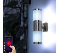 Lampe Murale Extérieure Terrassenleuchte Changement App Smart RGB LED H 38 CM