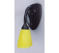 Lampe murale FADEDA avec spot jaune, LxlxH en mm : 25x25x45. Pour crèches, miniatures, hobby et modélisme, accessoires pour maisons de poupées et trains miniatures.