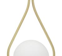 Mauro Ferretti Applique murale Glamy Drop Métal doré Sphère verre blanc 24x20x52 cm
