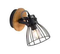 Applique murale lampe de lecture lampe de lit industrielle grille lampe en bois mobile