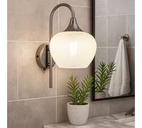 Lampe Murale Lampe De Salon Cristal Chrome Verre Boule LED H 32 Cm