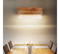 Applique lumineuse en bois, lampe de couloir, lampe de salon, applique murale LED avec cristaux, 12W 430lm blanc chaud, LxH 37 x 17 cm