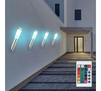 Lampe Murale Lampe Extérieure Feu Avant RGB LED Dimmable Détecteur 4er Set