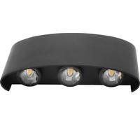 lampe murale LED 6W Aluminium Black Shell Warm Light Up Down Lighting Decoration Wall Lamp AC85?265V