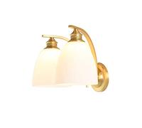 Lampe Murale LED à économie d'énergie en cuivre Pur, éclairage de Luxe à Double tête, pour Salon, Porche, lit, décoration de Campagne, Boucle inversée, poussière, éclairage LED en