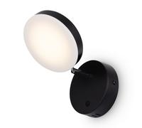 Lampe Murale LED Avec Interrupteur LED Dimmable Réglable 3000 K Noir Spot