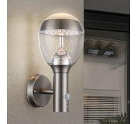 Globo Lighting Applique murale Callisto 34250S LED 11,5 W détecteur de mouvement Chrome extérieur