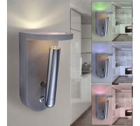 Applique murale d'intérieur moderne pour salle à manger avec spot mobile, verre remplaçable, gris béton, 4,2 watts 180 lumens 3000 Kelvin, HxL 22x10,5 cm