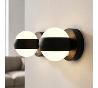 Lampe Murale LED Globo Up Down Dimmable USB 2er Set Noir, Pour Salon