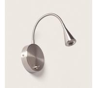 Lampe Murale Led Métal Koiné 3w Avec Interrupteur Blanc Chaud 3000k