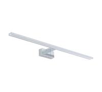 Lampe Murale LED Miroir IP44 Chrome 80Cm Longue 3000 K 1100 Lm Chaud Métal