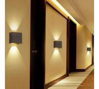 Lampe murale LED moderne pour couloir 6W 3000K Luminaire mural haut-bas Applique murale chaude pour salon, chambre, allée et couloir