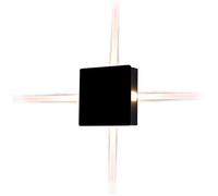 Lampe Murale Led Noire 4W Wall Light IP65 Forme Carrée V-TAC VT-704 3000K