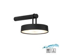 Lampe Murale LED Noire Tactile IP44 Dimmable 2700 K B:12 Cm Applique Balcon
