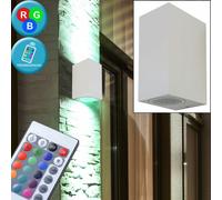 UP DOWN applique télécommande façade lampe ALU dimmable dans un ensemble comprenant des lampes LED RGB