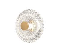 Lampe Murale LED Verre Métal Or Salon Bureau Ø18 CM 3000 K Wandleuchte Rond