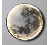 Lampe murale lunaire plate.Applique murale ronde planète avec abat-jour en acrylique, éclairage décoratif mural de fond, lumière d'ambiance, appliques murales LED modernes, appliques murales ultra