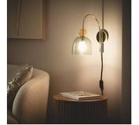 LEDKIA LIGHTING Lampe Murale Métal et Verre Baudelaire Vert E14