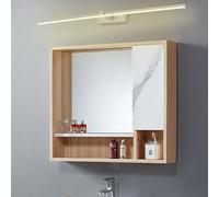 Lampe Murale Miroir LED Salle de Bains Éclairages Murales 18W Moderne Noir linéaire 100CM Applique Murale Armoire Intérieure 3000K/6000K Miroir Armoir Tableau Meuble (Blanc Lumière Chaude,80cm)