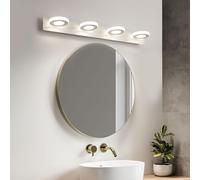 Lampe murale moderne 20W, lampe miroir salle de bain led 4 spots lumière, applique murale intérieure rotative 360°, luminaire mural led chambre, salon, couloir (20W)
