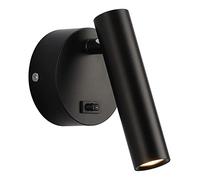 Lampe murale moderne à LED 3W Applique murale pour chambre à coucher Appliques murales pour salle de lecture Lampe murale pour salle d'étude Lampe murale pour salon (Black,White light)